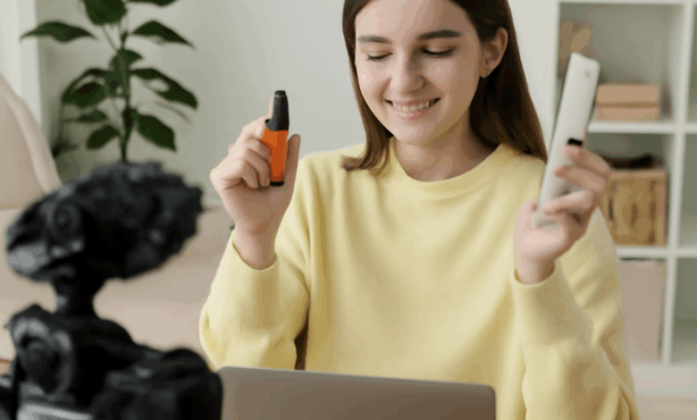 Inside the billion-dollar influencer industry: Who’s Really Making Money? 1 Influencer marketing content creation with a young woman promoting beauty products
